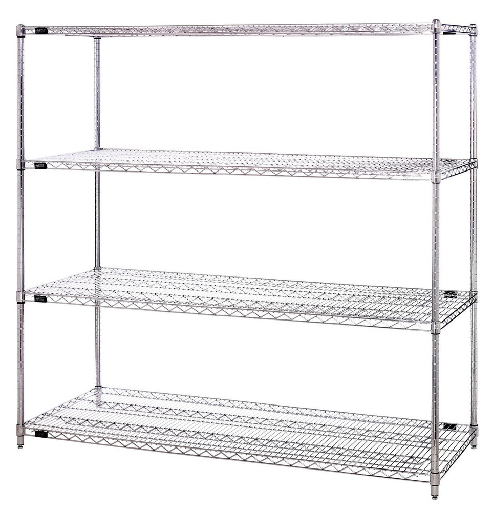 Chrome Wire Shelving Unit 12"D x 72"W x 54"High