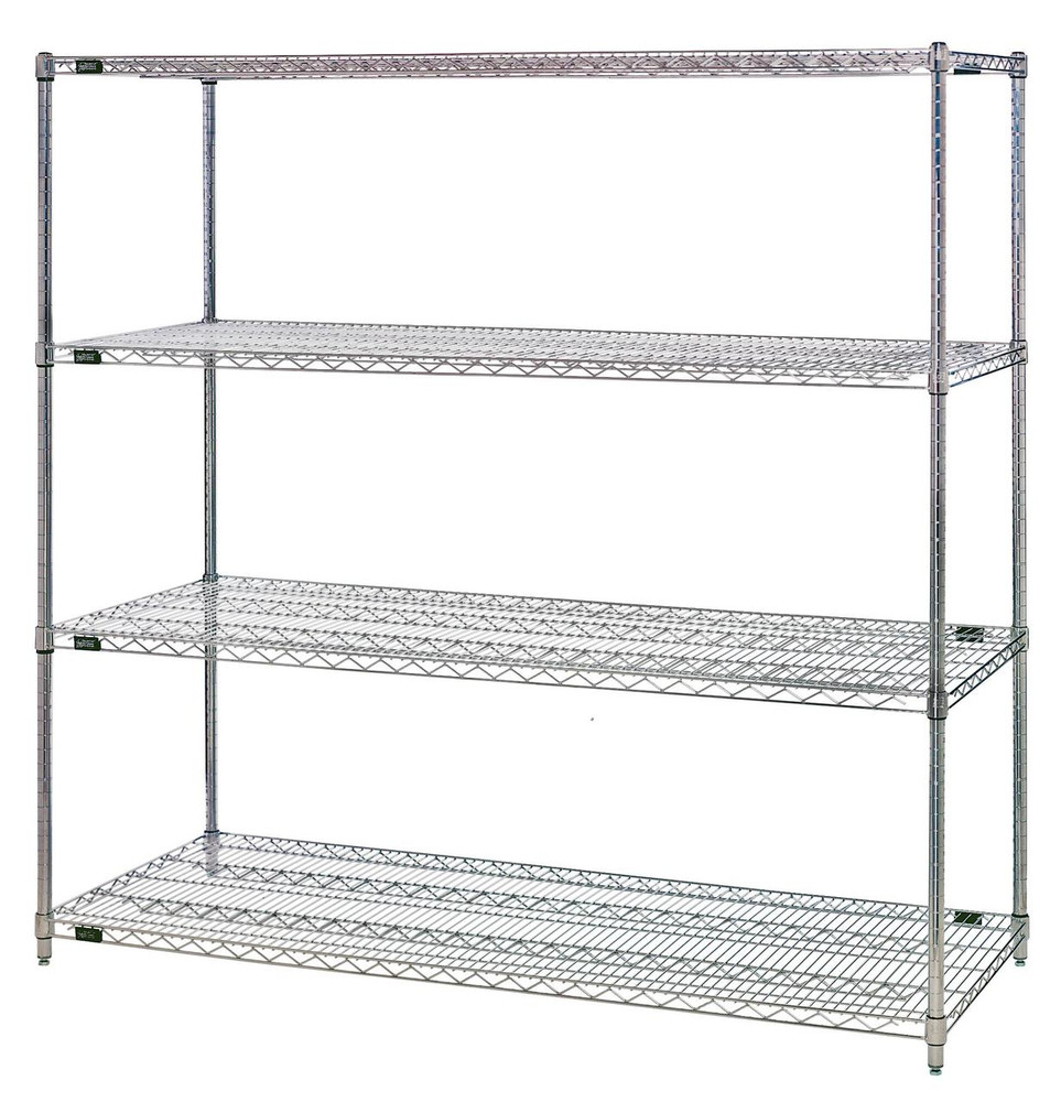 Chrome Wire Shelving Unit 18"D x 60"W x 63"High