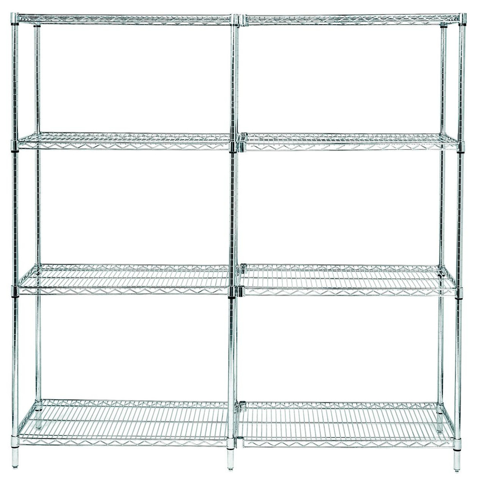 Chrome Wire Shelving Add-On 12"D x 60"W x 54"High