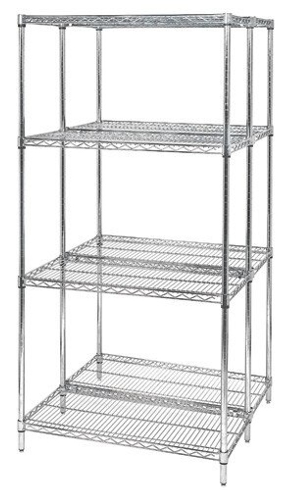 Chrome Wire Shelving Add-On 18"D x 24"W x 54"High