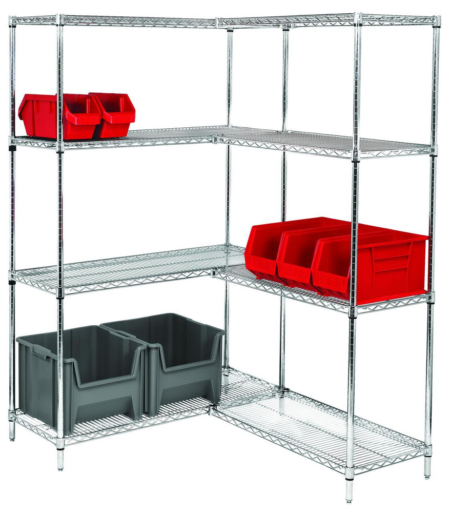 AD54-1842C Chrome Wire Shelving Add-On 18"D x 42"W x 54"High