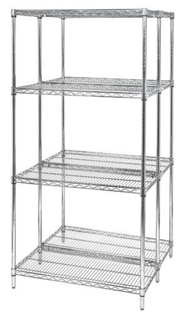 Chrome Wire Shelving Add-On 36"D x 72"W x 54"High