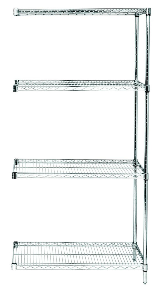 Chrome Wire Shelving Add-On 14"D x 36"W x 74"High