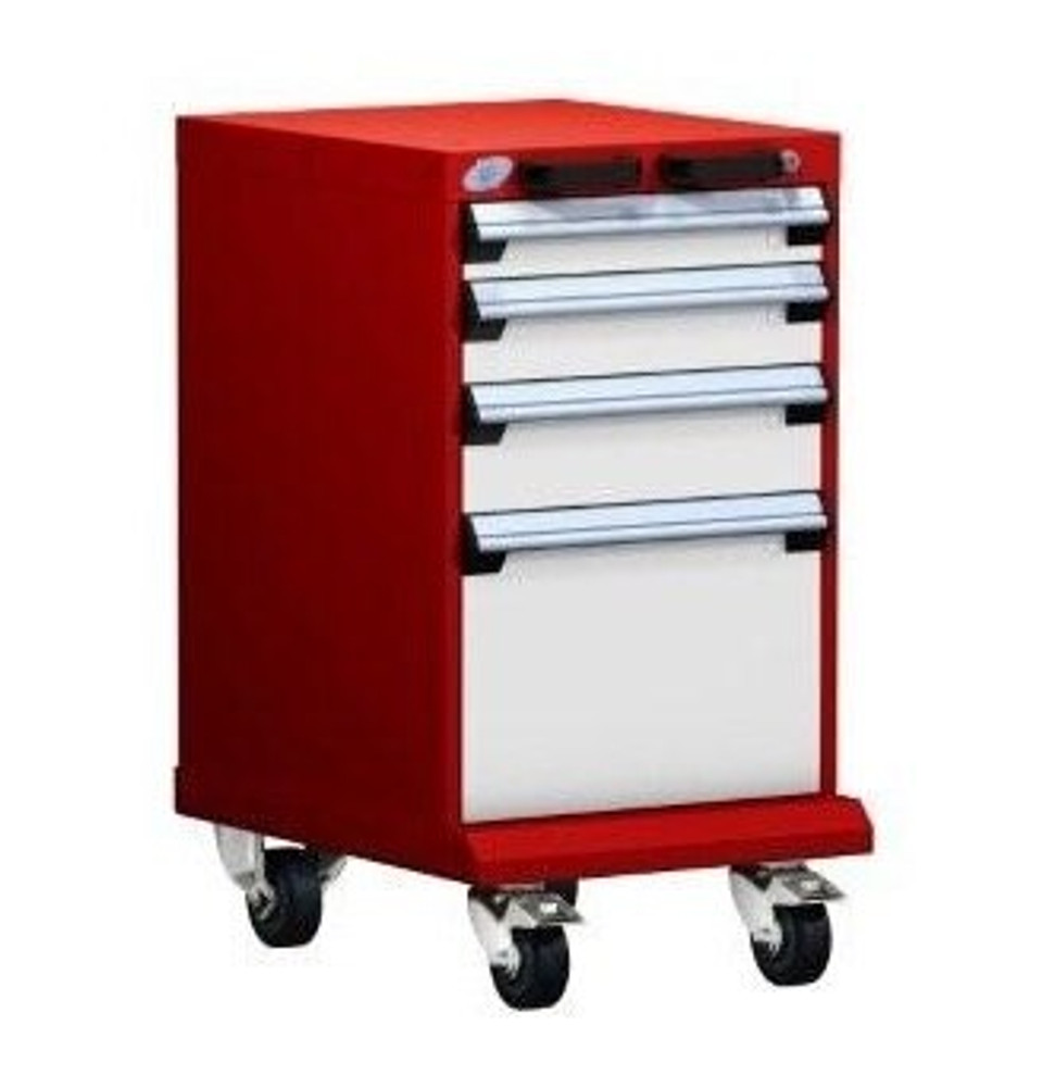 L3BBD-2801B Mobile L Cabinet 18"x21"x33-1/8"H with 4 Drawers