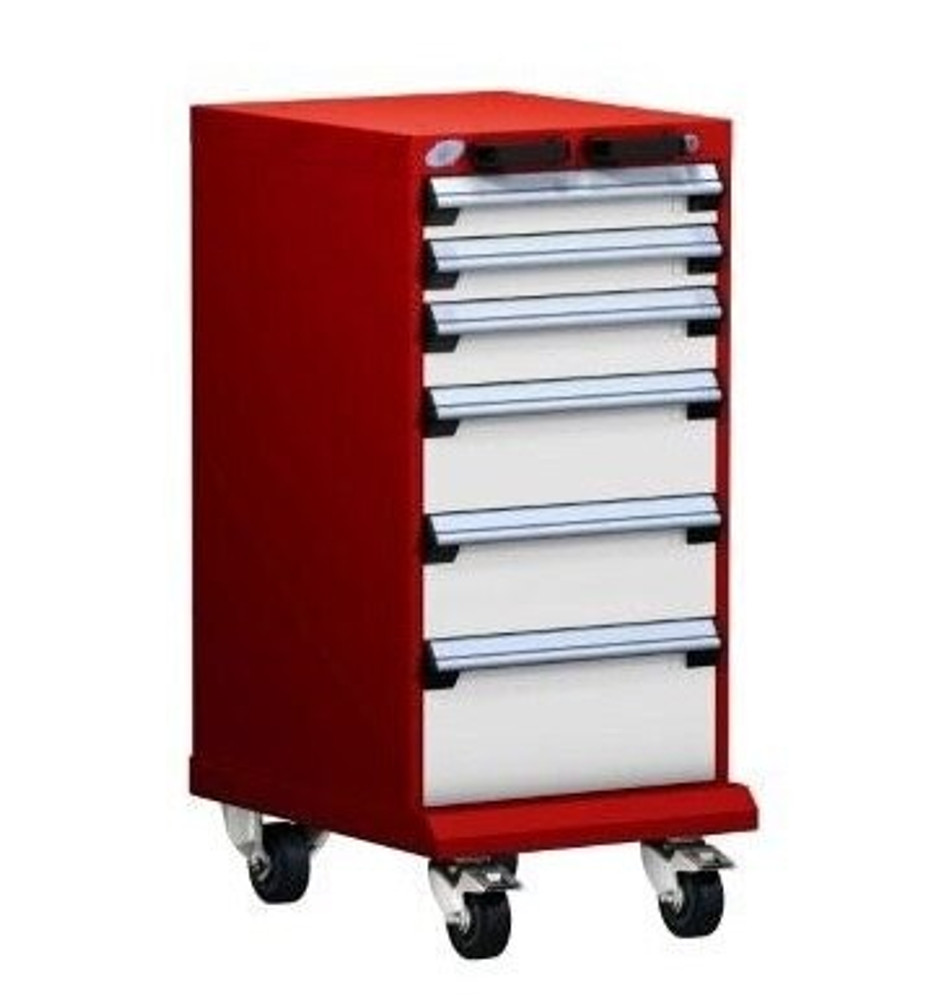 L3BBD-3401 Mobile L Cabinet 18"x21"x39-1/8"H with 6 Drawers