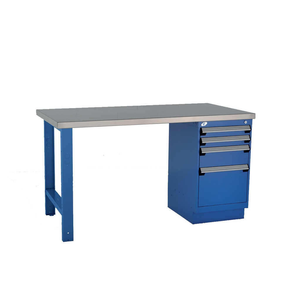 Workbench with L Cabinet 60" x 30" x 34"H