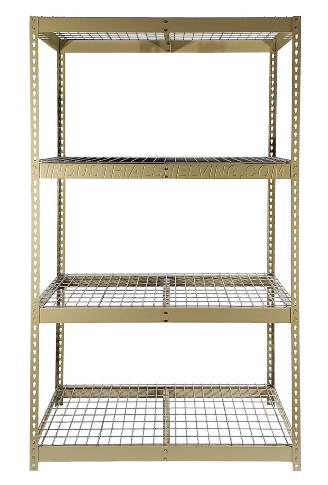 Rivet Rack Unit 48Wx24Dx84H with 4 levels with Wire