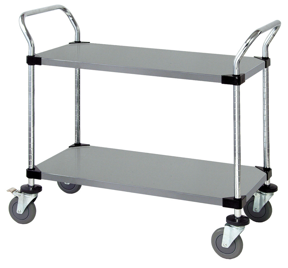 WRSC-1836-2SS Stainless Steel Utility Cart with Adjustable Shelves