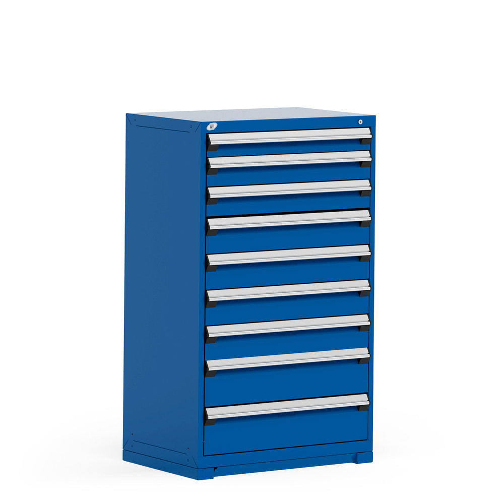 R5AEE-5805-ST055 Blue Stationary Cabinet with 9 Divided Drawers (162 compartments)