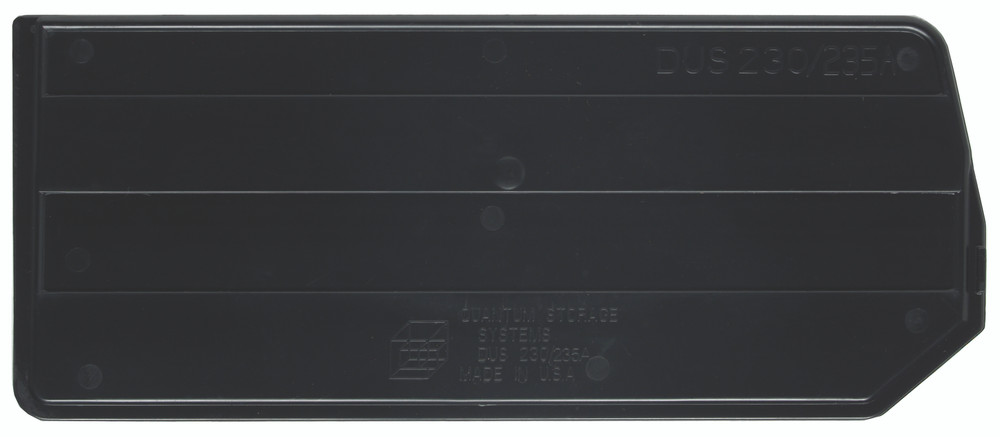 DUS235CO Bin Divider, conductive, for use with QUS235CO, black, Made in USA, pack of 6, Made in USA