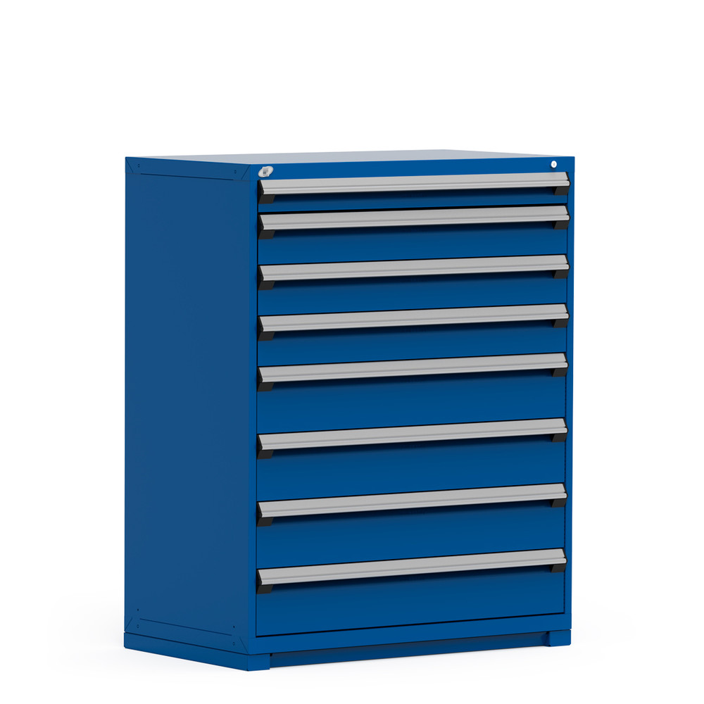 R5AHE-5873-ST055 Blue Stationary Cabinet with 8 Divided Drawers (145 compartments)