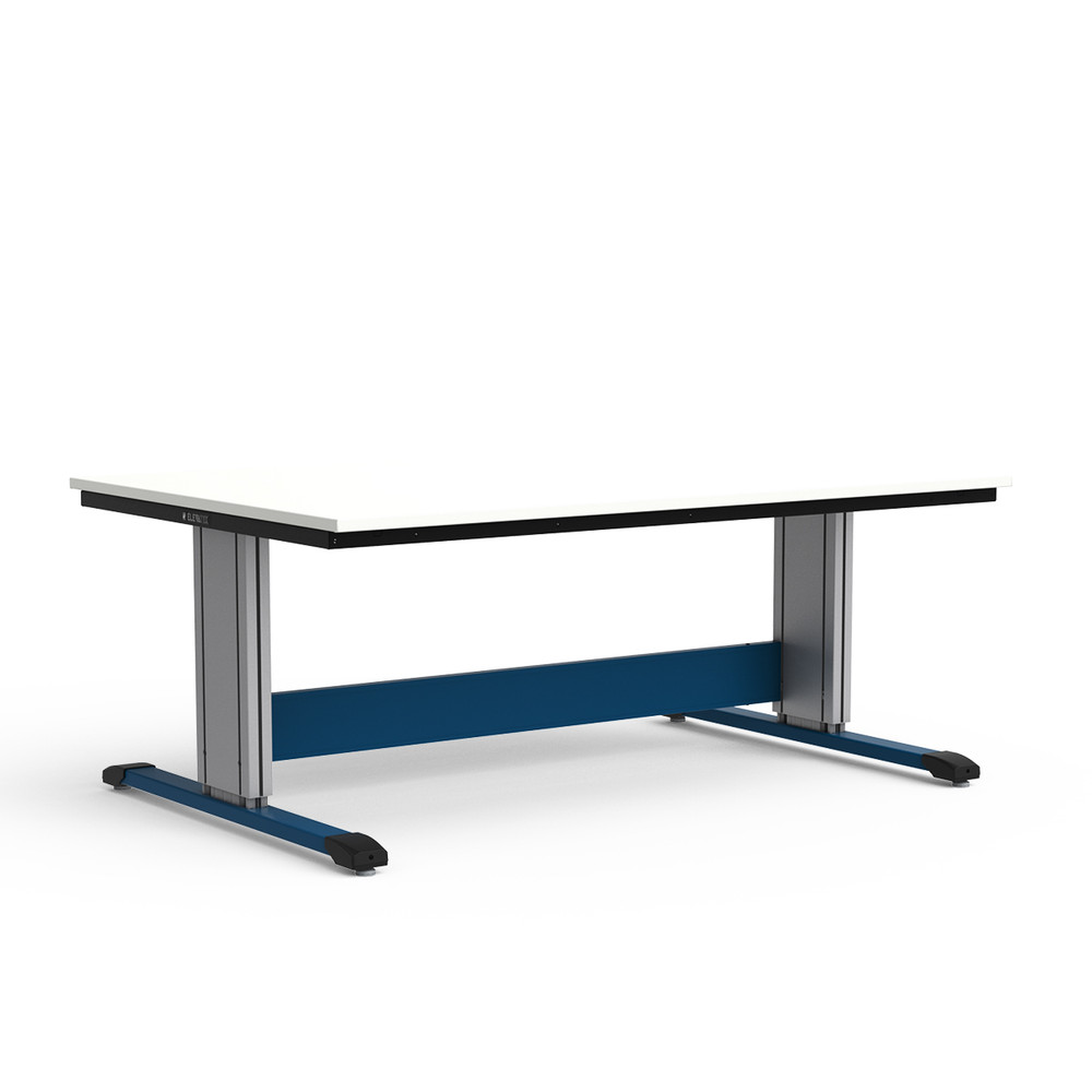 ElevaTek 72"Wx48"Dx29"-45"H Stationary Manual Height-Adjustable Centered Workstation