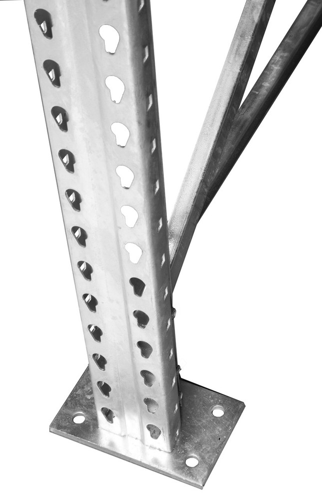 Galvanized Pallet Rack Starter Unit 144"Wx42"Dx192"H with 3 Levels