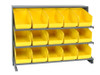 QPRHA-202YL Pick Rack, slopped, bench style, 12-1/2"L x 36"W x 26-1/2"H, 250 lbs. capacity, (3) shelves configuration, includes:: (15) QSB202 yellow bins