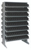 QPRD-100BK Pick Rack, slopped, double sided, 24"L x 36"W x 60"H, 800 lbs. capacity, (16) shelves configuration, includes: (192) QSB100 black bins