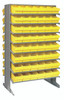 QPRD-601YL Pick Rack, slopped, double sided, 24"L x 36"W x 60"H, 800 lbs. capacity, (16) shelves configuration, includes: (96) QED601 yellow bins