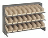 QPRHA-101IV Pick Rack, slopped, bench style, 12-1/2"L x 36"W x 23"H, 250 lbs. capacity, (3) shelves configuration, includes: (24) QSB101 ivory bins