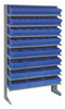 QPRS-5678BL Pick Rack, slopped, single sided, 12"D x 36"W x 63-1/2"H, 400 lbs. capacity, includes: (8) shelves, (18 QED501, (12) QED601, (8) QED701 and (6) QED801 blue bins, galvanized steel