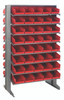 QPRD-102RD Pick Rack, slopped, double sided, 24"L x 36"W x 60"H, 800 lbs. capacity, (16) shelves configuration, includes: (80) QSB102 red bins