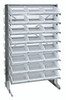 QPRD-109CL Pick Rack, slopped, double sided, 24"L x 36"W x 60"H, 800 lbs. capacity, (16) shelves configuration, includes: (48) QSB109 clear bins