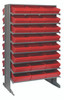 QPRD-801RD Pick Rack, slopped, double sided, 24"L x 36"W x 60"H, 800 lbs. capacity, (16) shelves configuration, includes: (48) QED801 red bins