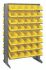 QPRD-102YL Pick Rack, slopped, double sided, 24"L x 36"W x 60"H, 800 lbs. capacity, (16) shelves configuration, includes: (80) QSB102 yellow bins