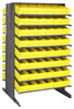 QPRD-602YL Pick Rack, slopped, double sided, 36"L x 36"W x 60"H, 800 lbs. capacity, (16) shelves configuration, includes: (96) QED602 yellow bins