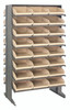 QPRD-109IV Pick Rack, slopped, double sided, 24"L x 36"W x 60"H, 800 lbs. capacity, (16) shelves configuration, includes: (48) QSB109 ivory bins