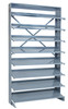 QPRS-6 Pick Rack, slopped, single sided, 12"D x 36"W x 63-1/2"H, 400 lbs. capacity, includes: (8) shelves, steel (bins not included)