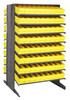 QPRD-604YL Pick Rack, slopped, double sided, 36"L x 36"W x 60"H, 800 lbs. capacity, (16) shelves configuration, includes: (144) QED604 yellow bins