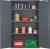 QSC-3IS Heavy-Duty 48" Cabinet, 48"W x 24"D x 78"H, 400 lb. capacity per shelf, 14 gauge all welded construction, includes: (3) adjustable shelves, gray powder-coated finish