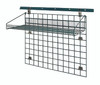 SGK-403036-1P Store Grid Standard-Duty Kit, includes: (1) 40" wall track, (1) 36"W x 30"H grid panel, (1) 36"W x 18"D large shelf and (1) wall tack mounting bracket, green epoxy antimicrobial finish, NSF