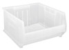 QUS957CLCS Hulk 24" Container, 23-7/8"L x 22-1/2"W x 12"H, stackable, polypropylene, clear, Made in USA