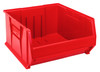 QUS957RDCS Hulk 24" Container, 23-7/8"L x 22-1/2"W x 12"H, stackable, polypropylene, red, Made in USA