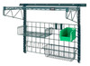SGK-401836-4PGN Store Grid Medium-Duty Kit, includes: (1) 40" wall track, (2) 31" upright, (2) 18" single cantilever arm, (1) 1836P, (1) 18" x 36" grid panel, (1) 17"L x 7"W x 5"H basket, (1) 9"W x 18"L small shelf, (2) 6" hook, (6) small hook