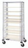 TC-39 Tray Cart, mobile, full size, 30"W x 18"D x 69"H, side loading, holds (39) trays, casters, chrome plated finish, NSF