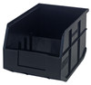 SSB423BK Stackable Shelf Bin, 12"W x 8-1/4"D x 7"H, autoclavable up to 250°F, polypropylene, black, made in USA