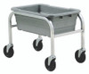 TR1-2516-8GY Tub Rack, mobile, 60 lb. weight capacity per bin, end loading, holds (1) TUB2516-8 gray tubs (included), welded aluminum construction, (4) 5" swivel polyolefin casters