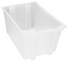 SNT300CL Stack and Nest Tote, 29-1/2"W x 19-1/2"D x 15"H, heavy duty, 3.70 cu. ft. capacity, clear polypropylene, Made in USA (priced per each, 3 each per carton)