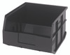 SSB425BK Stackable Shelf Bin, 12"W x 11"D x 7"H, autoclavable up to 250°F, polypropylene, black, made in USA