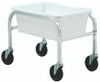 TR1-2516-8WT Tub Rack, mobile, 60 lb. weight capacity per bin, end loading, holds (1) TUB2516-8 white tubs (included), welded aluminum construction, (4) 5" swivel polyolefin casters