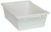 TUB2417-8WT Cross Stack Tub, 9.81 gallon capacity, 100 lb. weight capacity, built-in handle grips, bottom grooves for cross stacking, 1/4" drill hole pattern on bottom, polypropylene, white, Made in USA