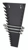 WH-15 Wrench Holder, 1"L x 7-1/8"W x 11-5/8"H, holds up to 15 wrenches of different sizes, made of high impact polysteryne, black, Madde in USA (mounting harware not included)