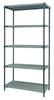 WR86-1848WPM-5 Wire Plastic Mat Shelving Unit, stationary, 5-tier, 48"W x 18"D x 86"H overall size, 600-800 lb. max weight, includes, (5) plastic wire mats, (5) wire frames, (4) posts, and (5) packs of split sleeves (4 pairs each)