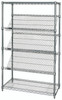 WRCSL5-63-2448 Slanted Shelf Cart, 48"W x 24"D x 69"H, 1200 lbs load capacity, includes: (2) flat and (3) slanted shelves, chrome plated finish, shipped KD