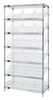WRS-7-110CL Slanted Wire Shelving Unit 18"D x 36"W x 74"with 18 QSB110 Bins