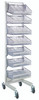 WS70-SS36-7S20D Partition Wall Starter Unit, mobile, single sided, 36"W x 26"D x 74"H, includes: (7) 1035HBC baskets and (20) dividers, white and chrome finish