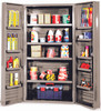 QSC-BG-36-4IS-12DS Heavy-Duty 36" Cabinet, 36"W x 24"D x 72"H, 800 lb. capacity per interior shelf and 60 lb. capacity per foor shelf, 14 gauge all welded construction, includes: (4) adjustable interior and (12) door shelves