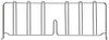 DIV24 Chrome Wire Shelf Divider 24"x8"