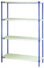 RPWR72-2448E Convenient 1 Box Wire Plastic Mat Shelving Unit 24" x 48" x 72"
